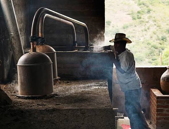 Destilación en Alambique de Cobre